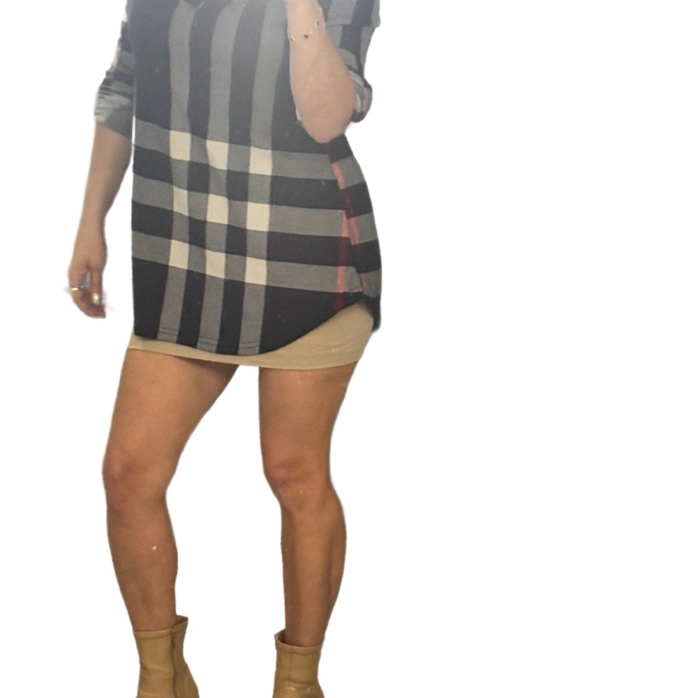 Plaid Long Sleeve Tunic Top